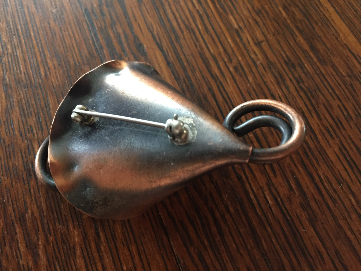 Copper Calla Lily Brooch
