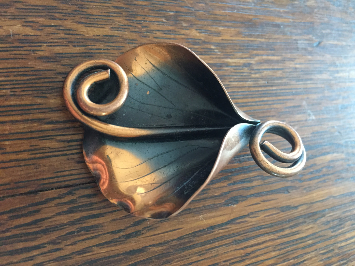 Copper Calla Lily Brooch