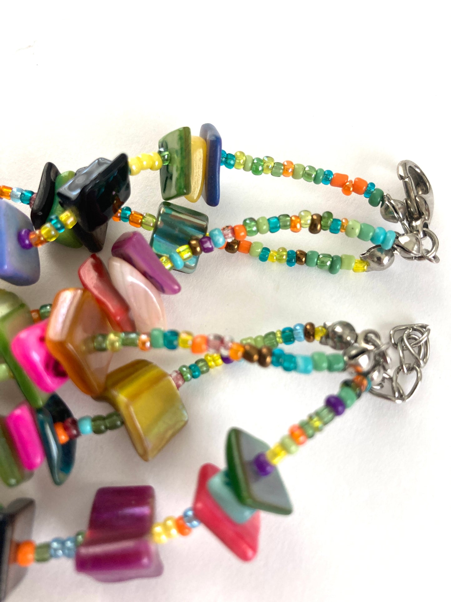 Multi Color Mixed Media Necklace