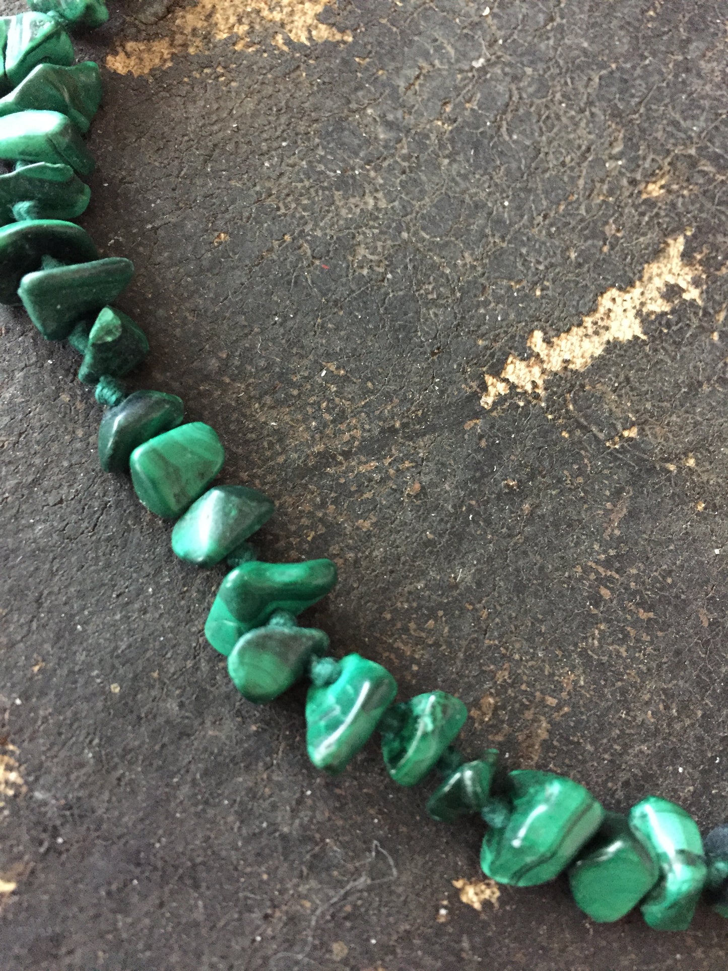 Malachite Natural Polished Stone Necklace