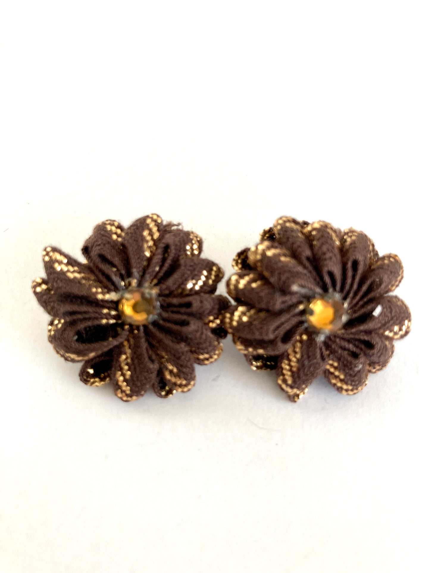 Vintage RickRack Flower Earrings