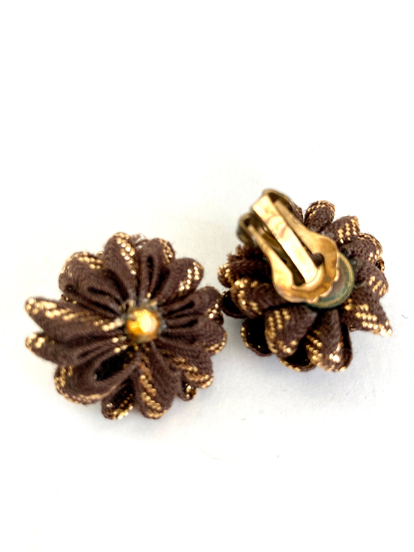 Vintage RickRack Flower Earrings