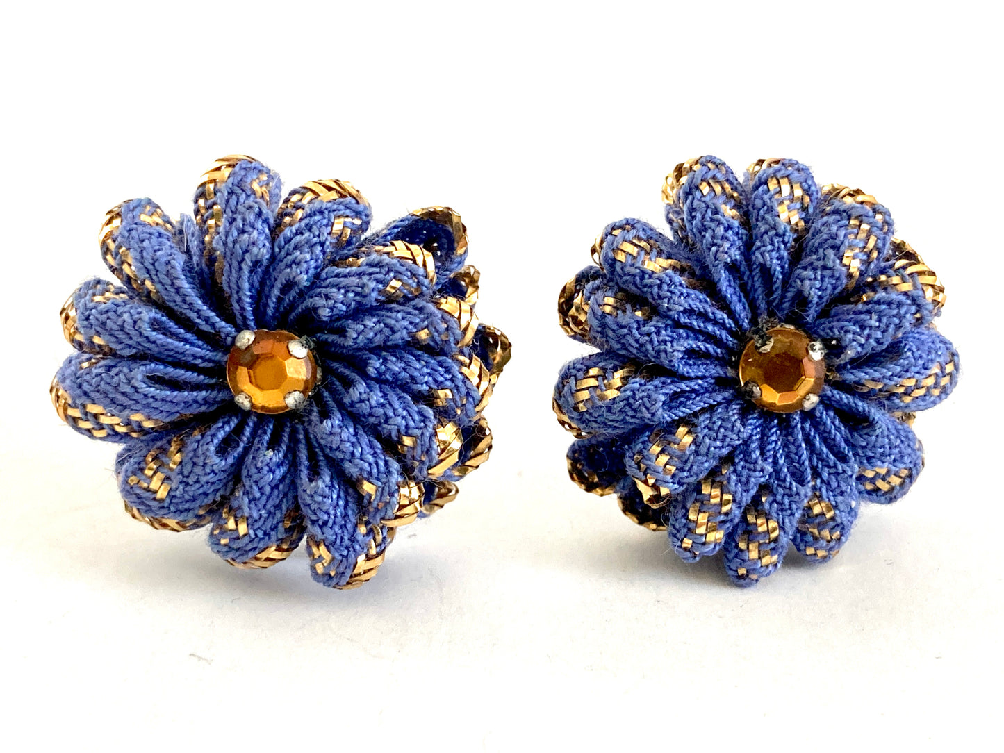 Vintage RickRack Flower Earrings