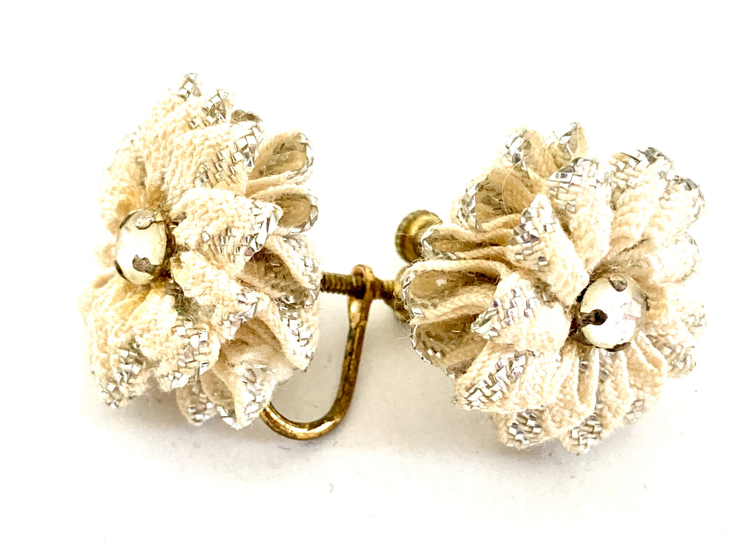 Vintage RickRack Flower Earrings