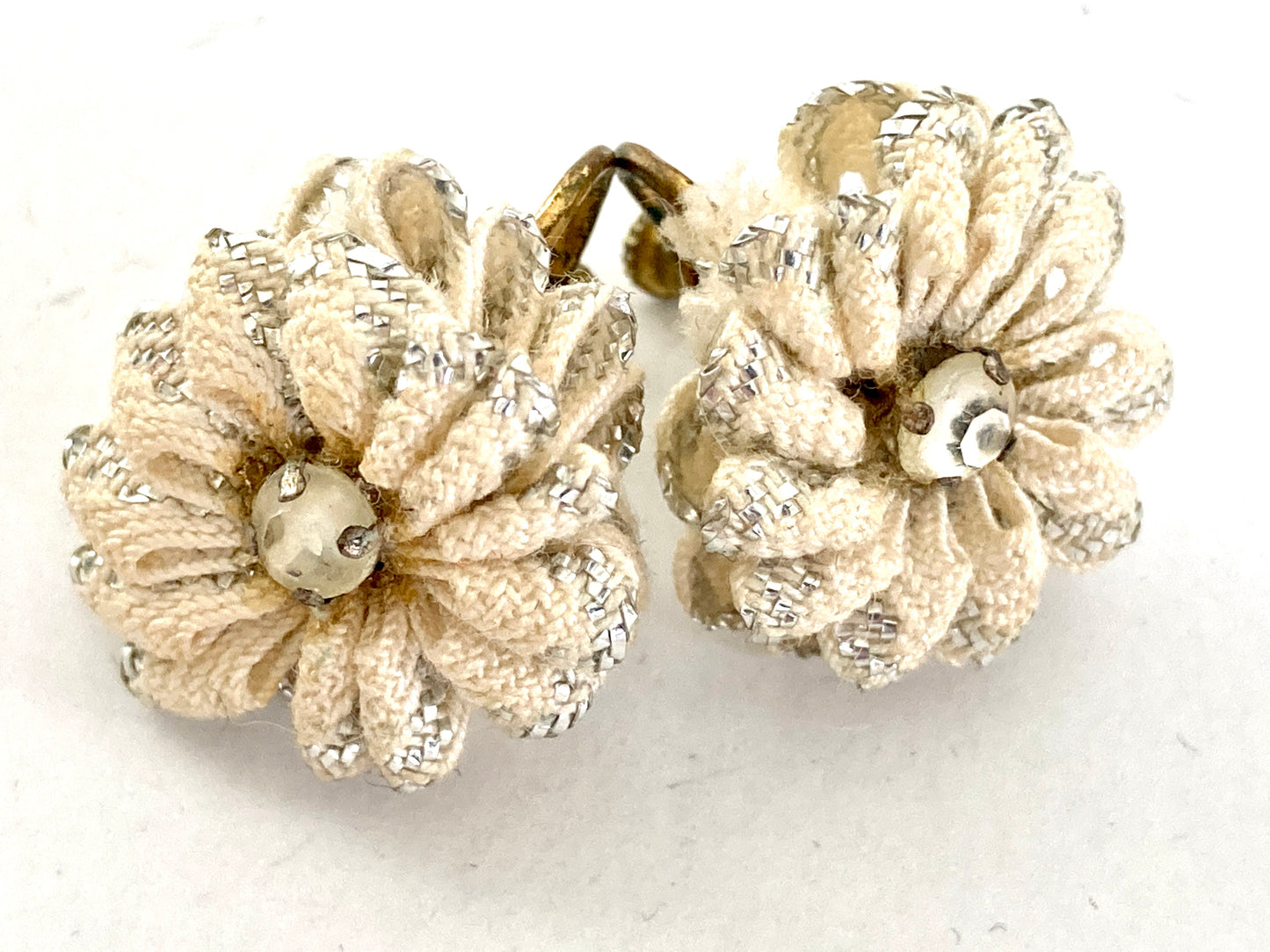 Vintage RickRack Flower Earrings
