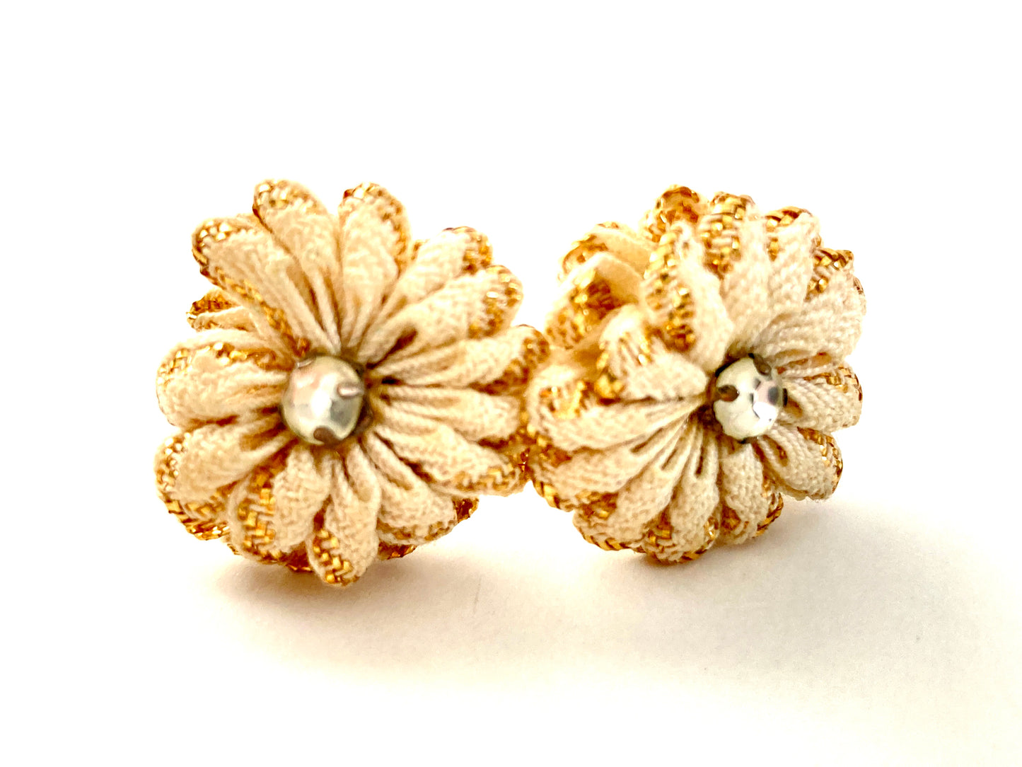 Vintage RickRack Flower Earrings