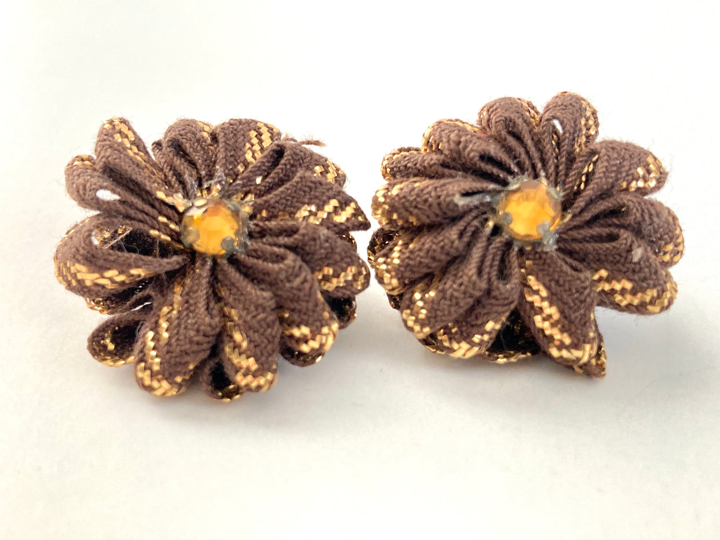 Vintage RickRack Flower Earrings