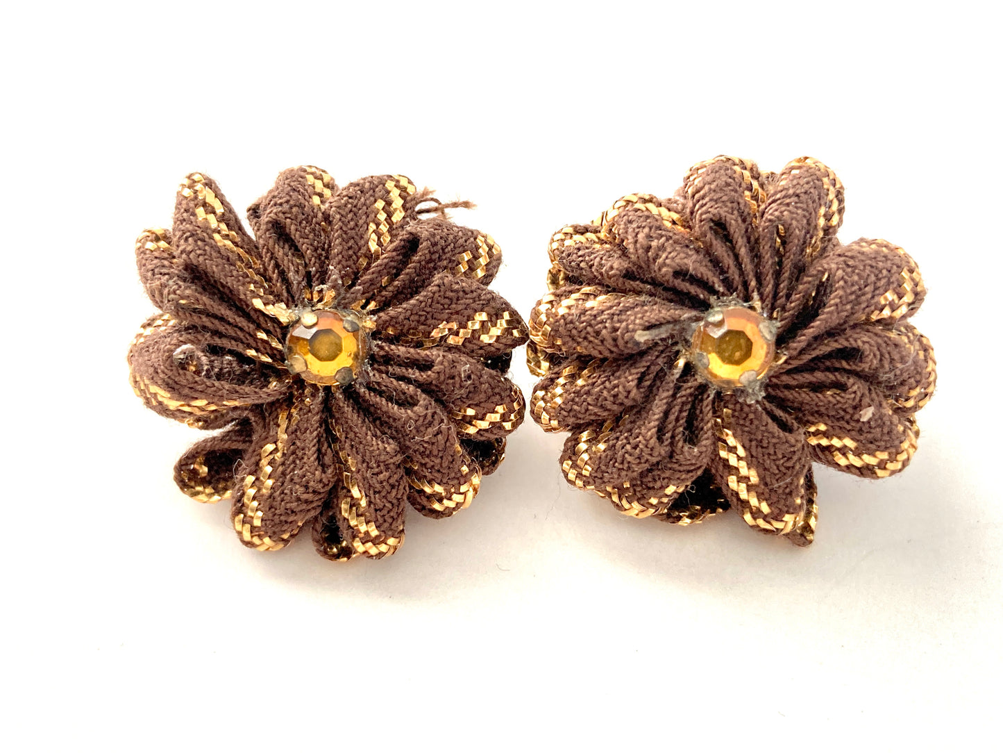 Vintage RickRack Flower Earrings