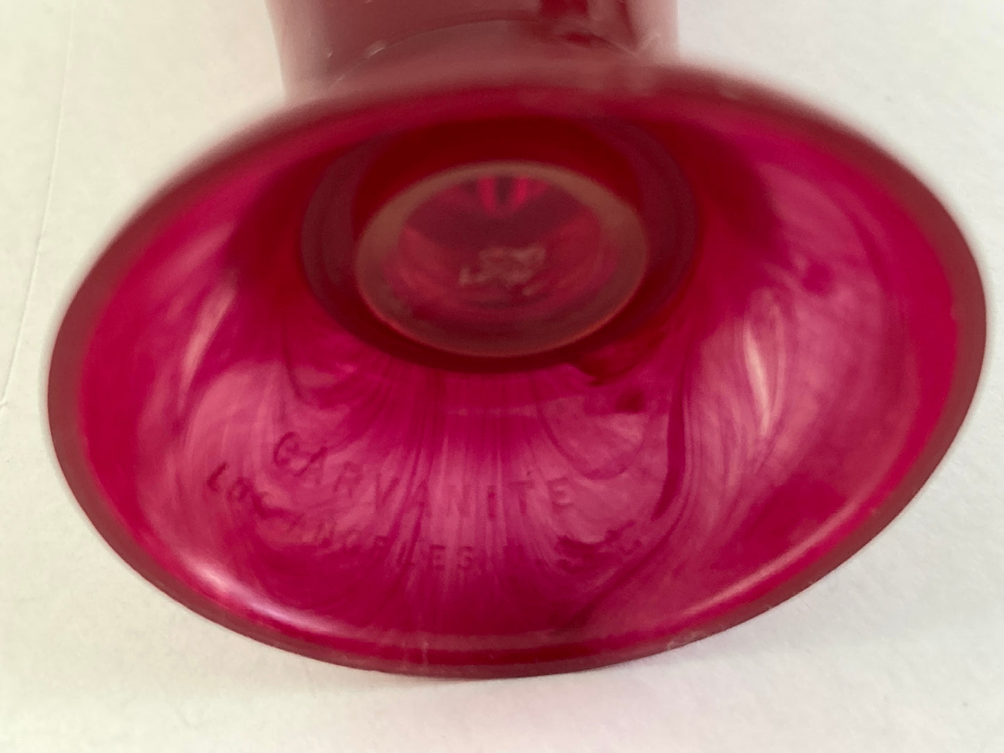 Vintage Carvanite Salt & Pepper Set in Burgundy