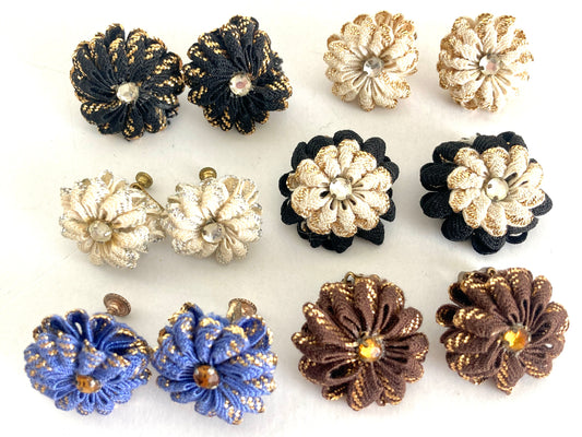 Vintage RickRack Flower Earrings