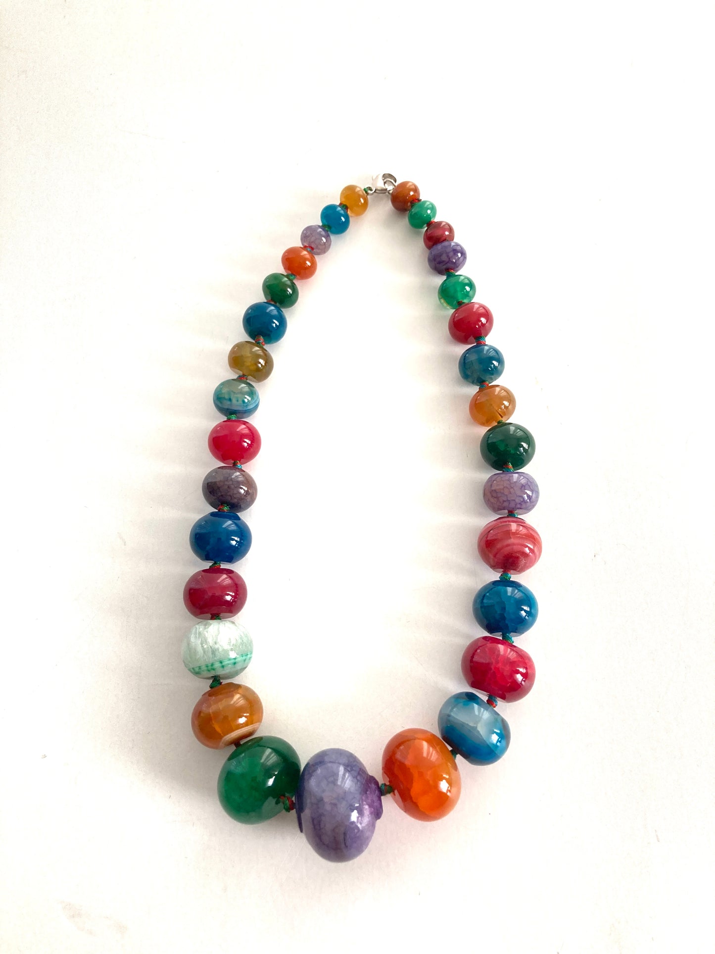 LUC Multi-color Agate Statement Necklace