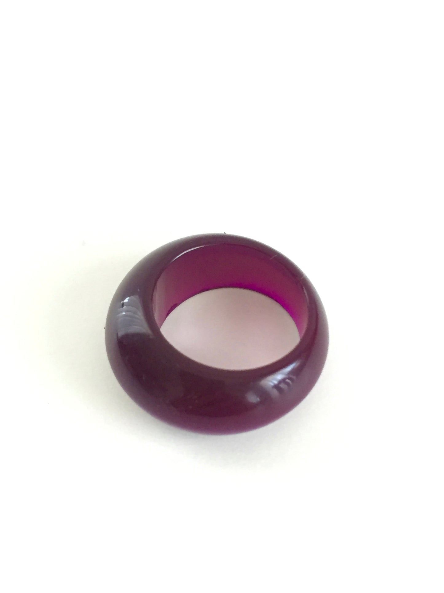 Vintage Purple Plastic Bubble Ring size 7