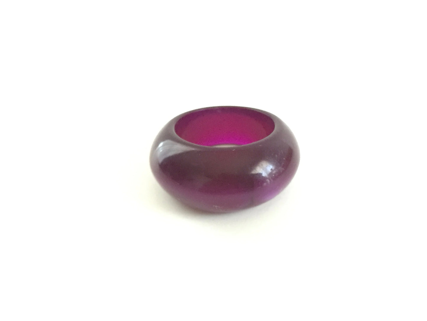 Vintage Purple Plastic Bubble Ring size 7