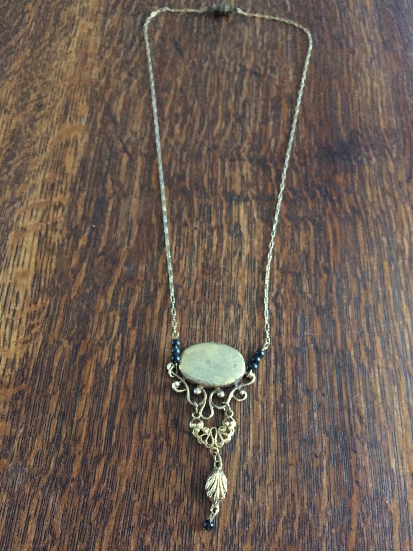 Vintage Gold Tone Chandelier Necklace