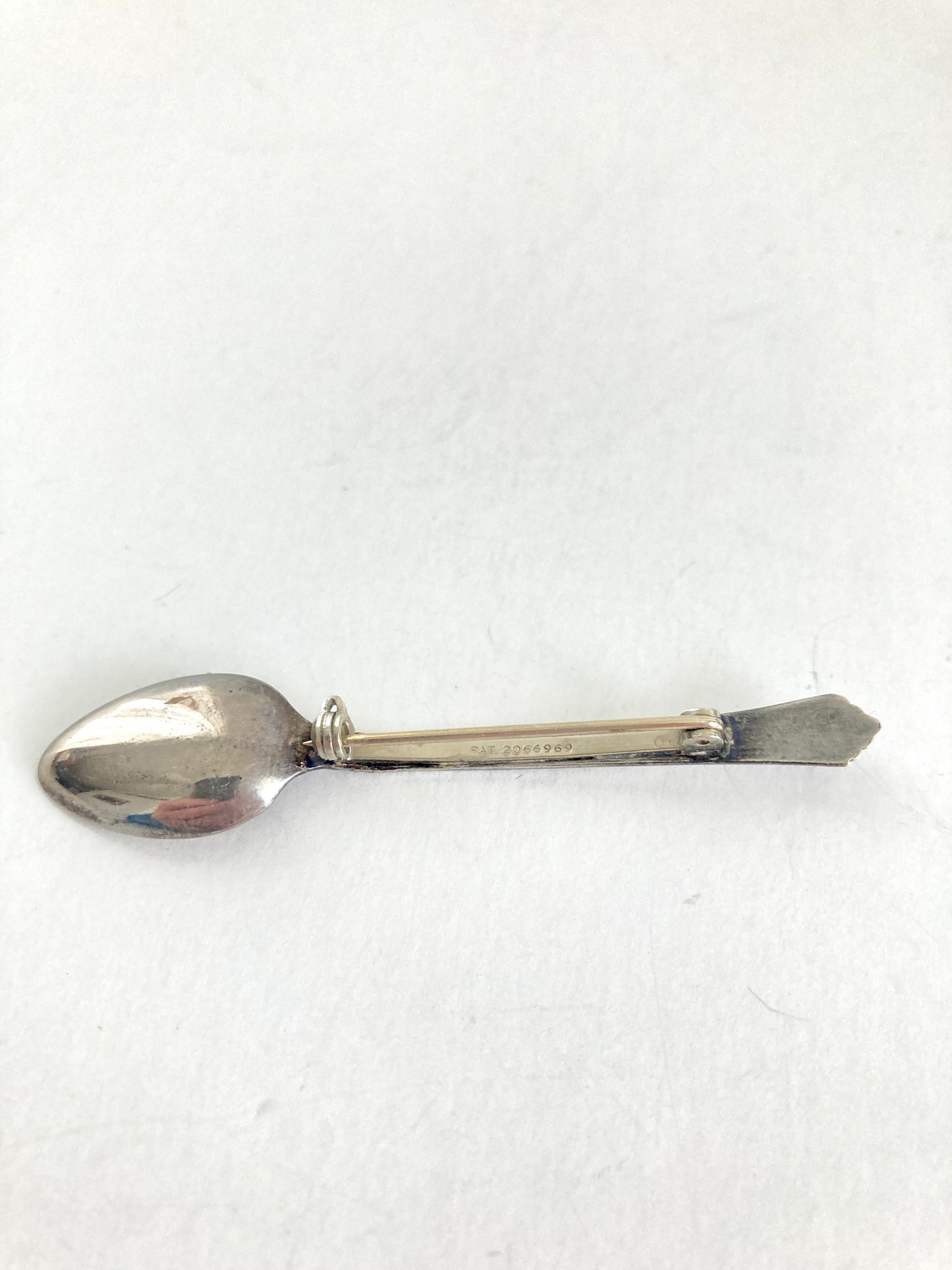 Oneida Damask Rose Sterling Spoon Brooch