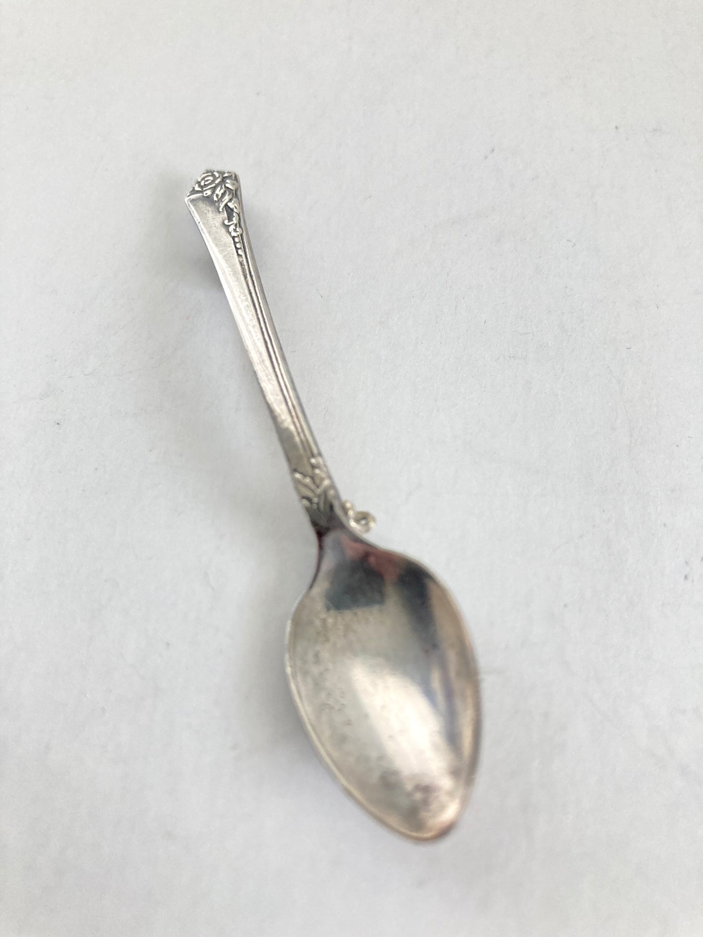 Oneida Damask Rose Sterling Spoon Brooch