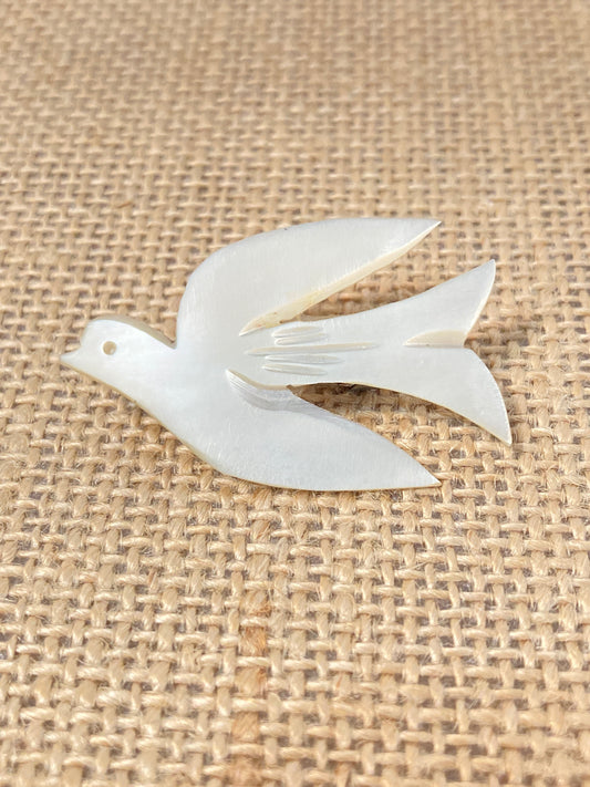 Mother of Pearl Dove Brooch