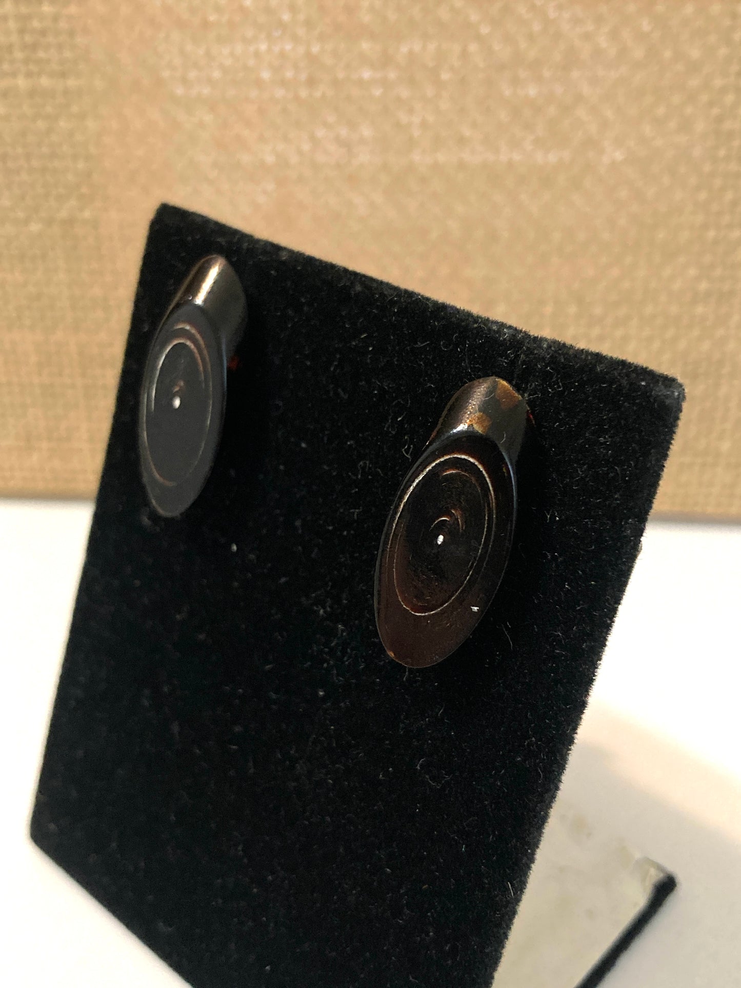 Black Coral Diagonal Cut Earrings Gold Filled Sulton Co.