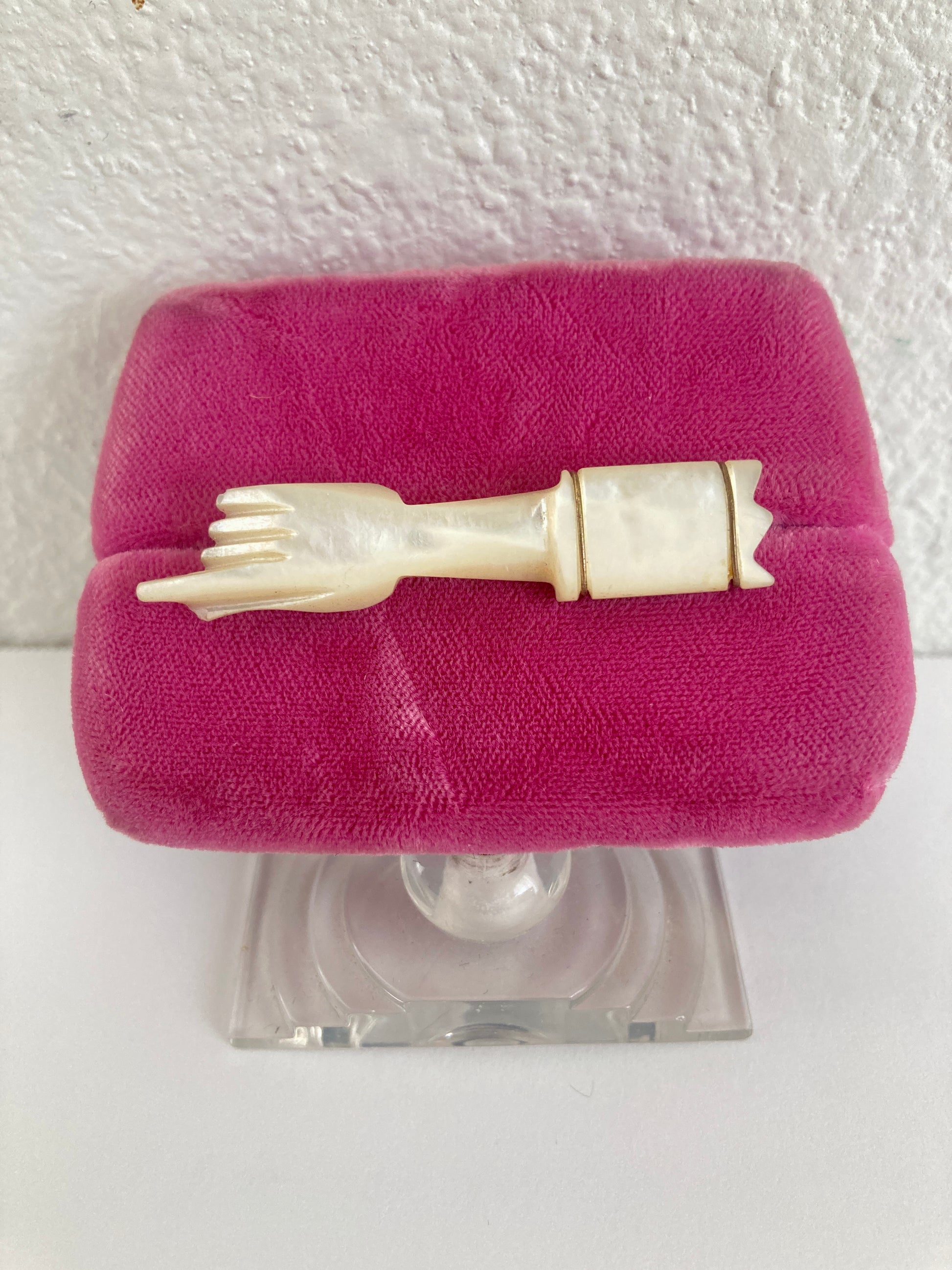 Victorian Pointing Hand in Mother of Pearl