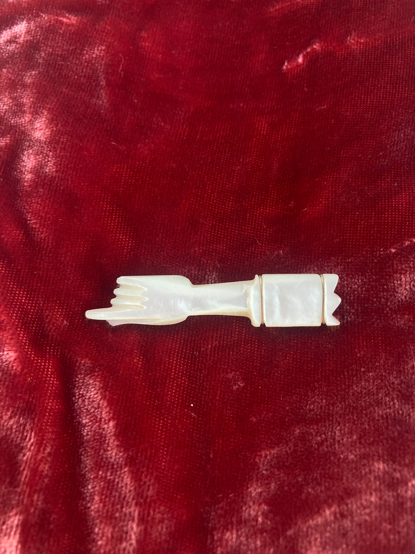 Victorian Pointing Hand in Mother of Pearl