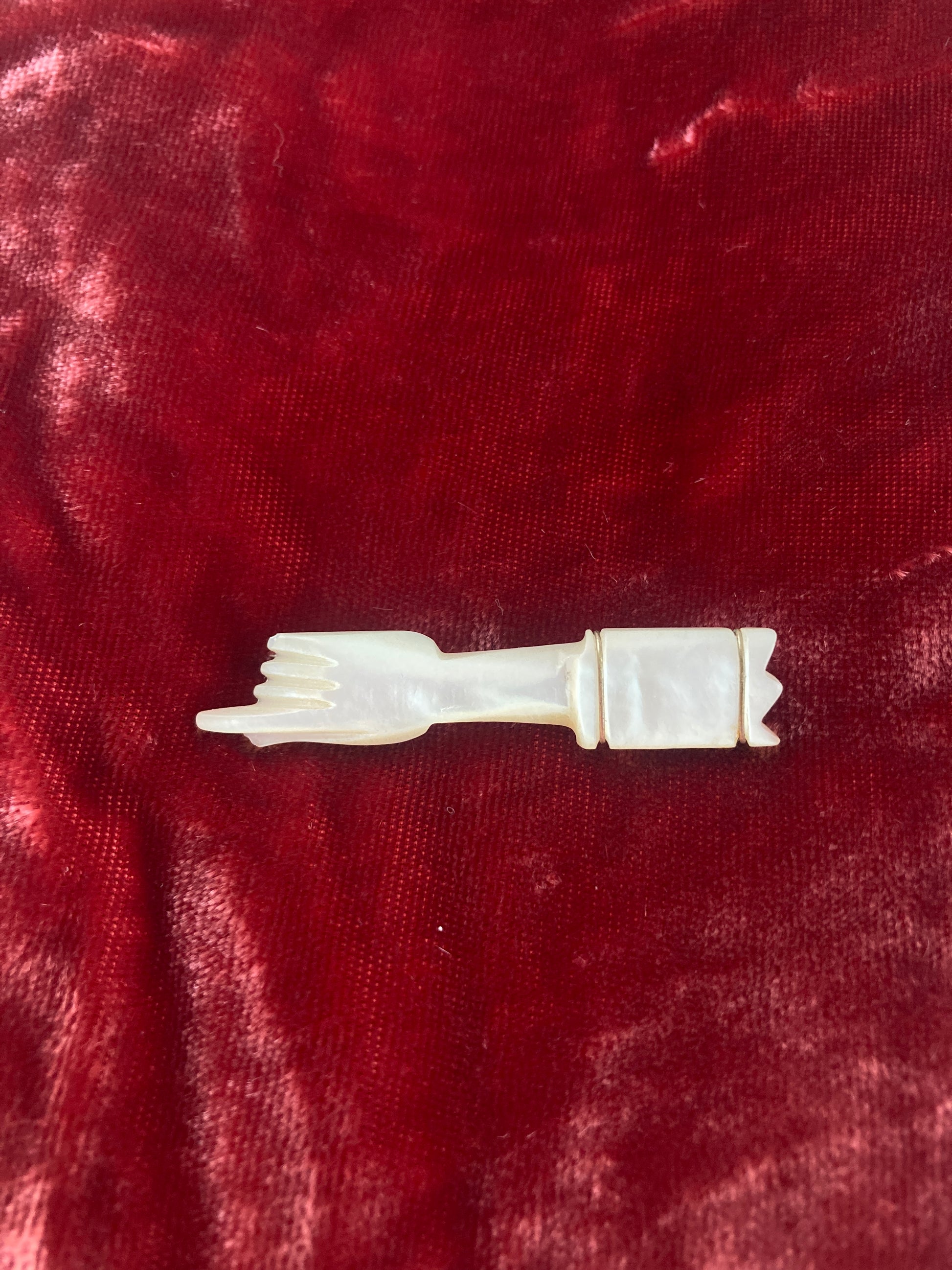Victorian Pointing Hand in Mother of Pearl