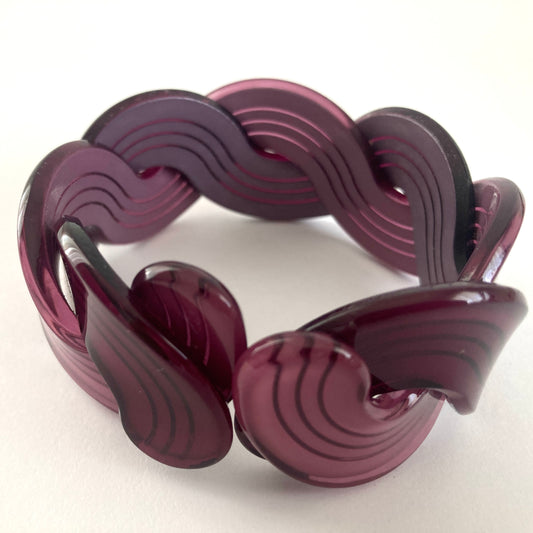 Purple Lucite Woven Bracelet