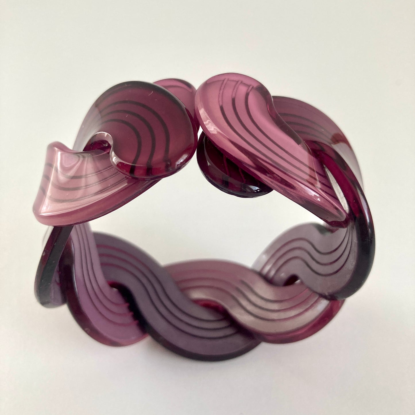 Purple Lucite Woven Bracelet