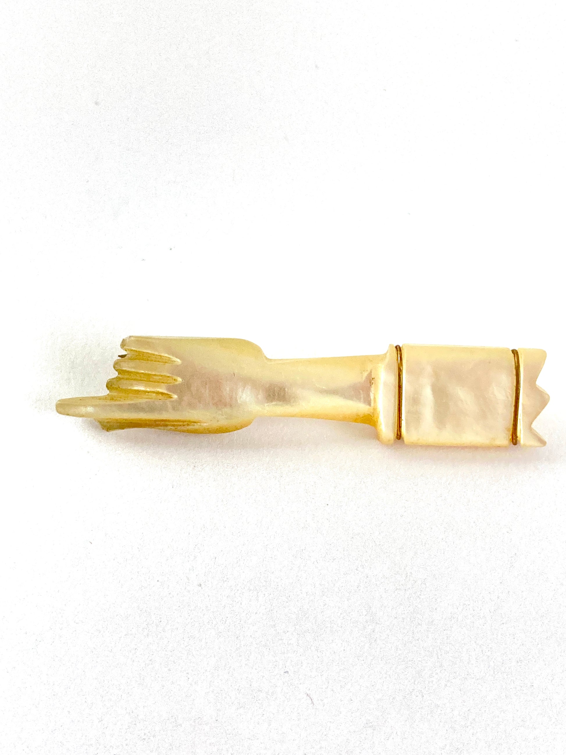 Victorian Pointing Hand in Mother of Pearl