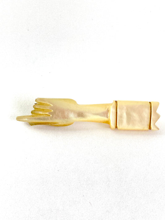 Victorian Pointing Hand in Mother of Pearl