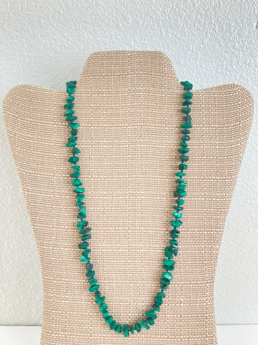 Malachite Natural Polished Stone Necklace