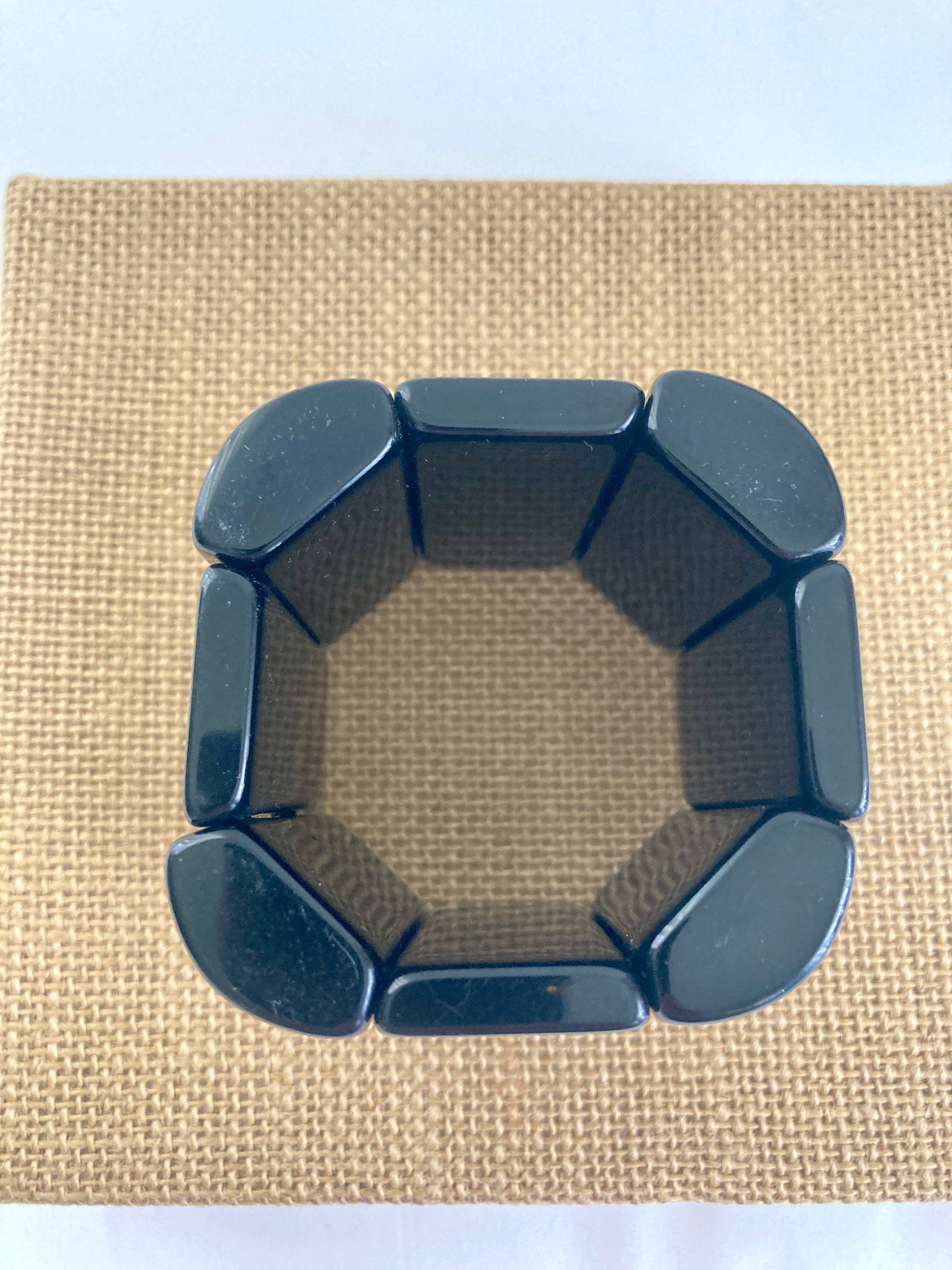 Huge Chunky Stretch Bracelet in Black