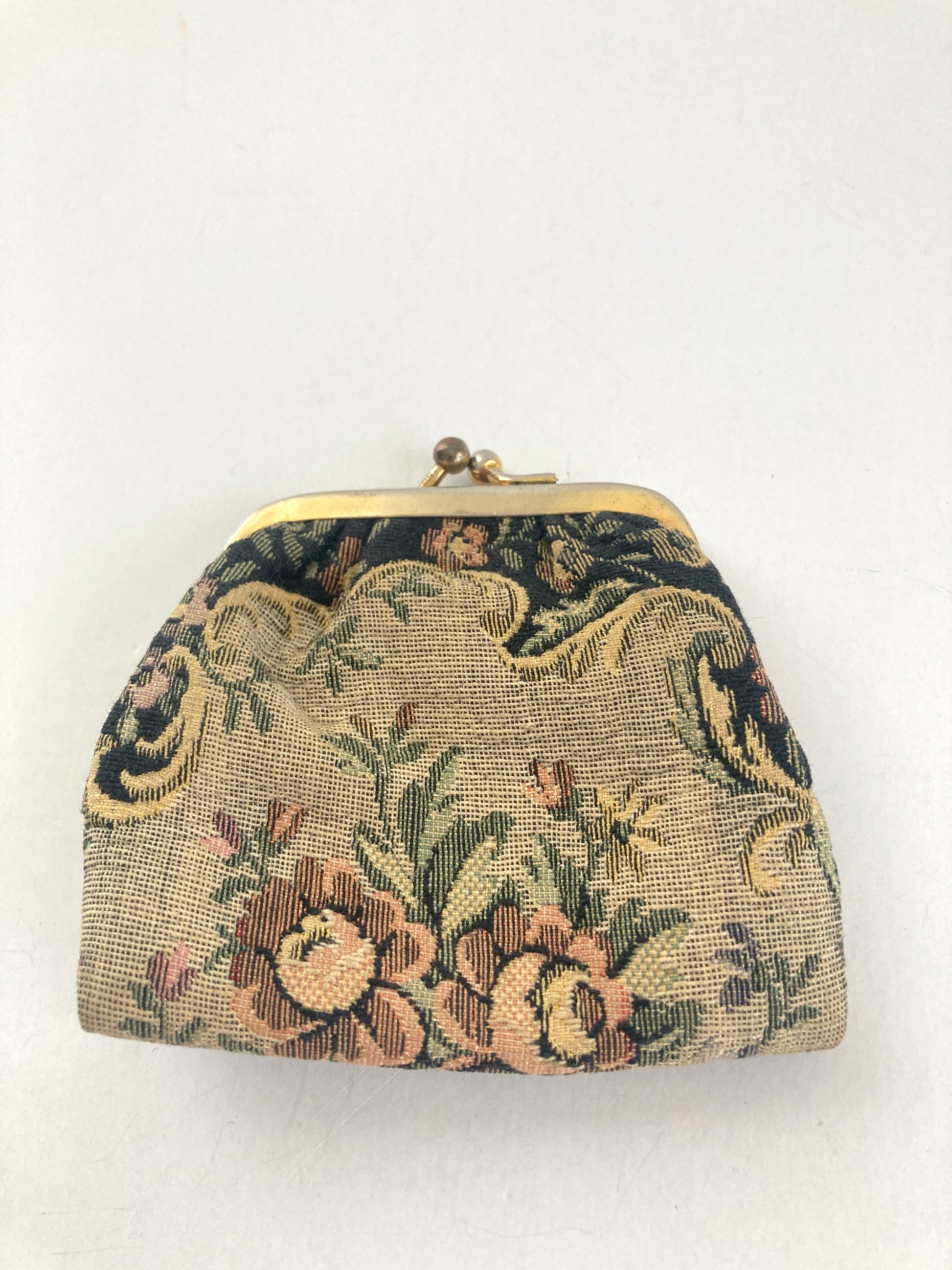 Italian Tapestry Kiss Lock Coin Purse