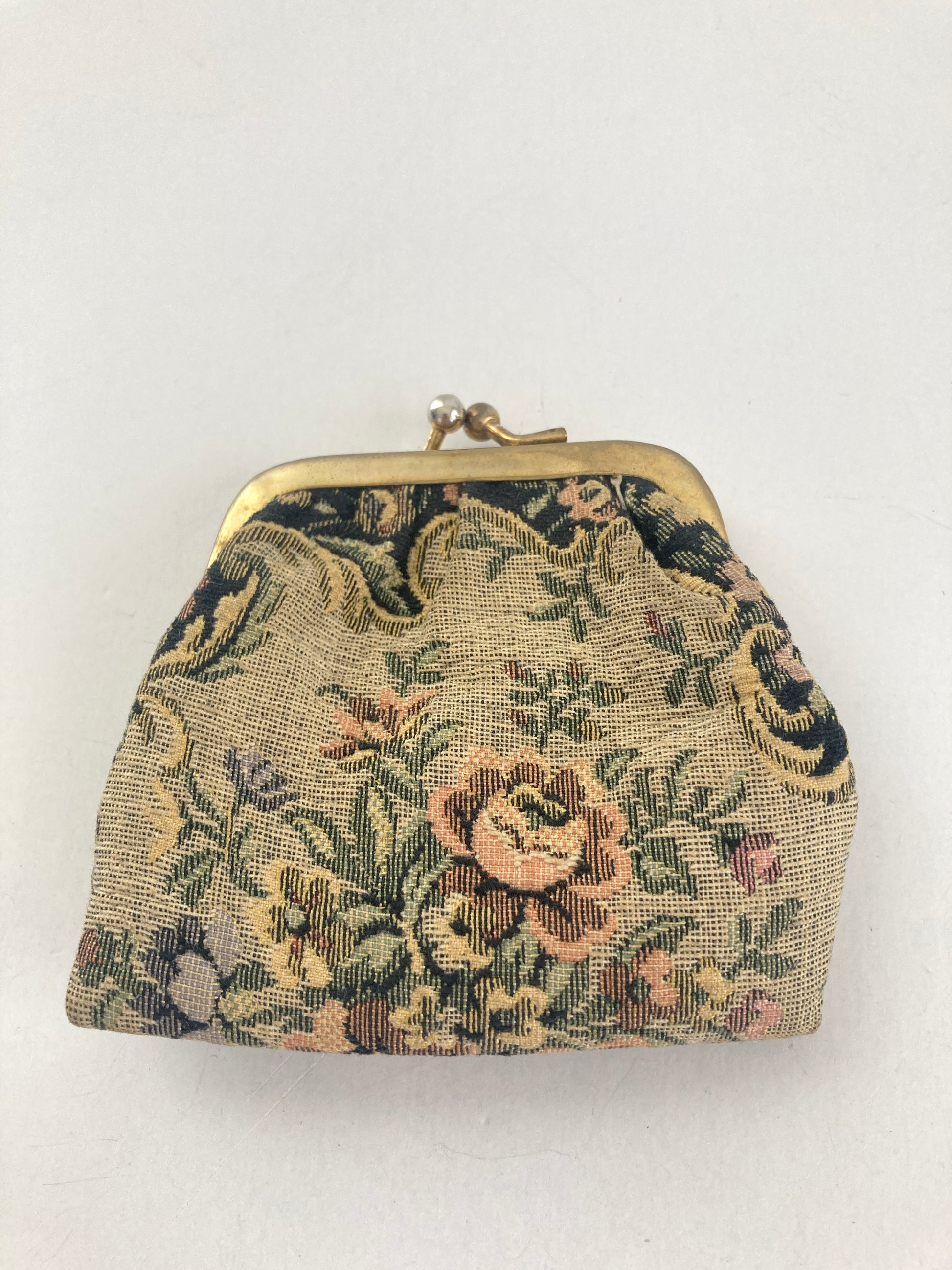 Italian Tapestry Kiss Lock Coin Purse