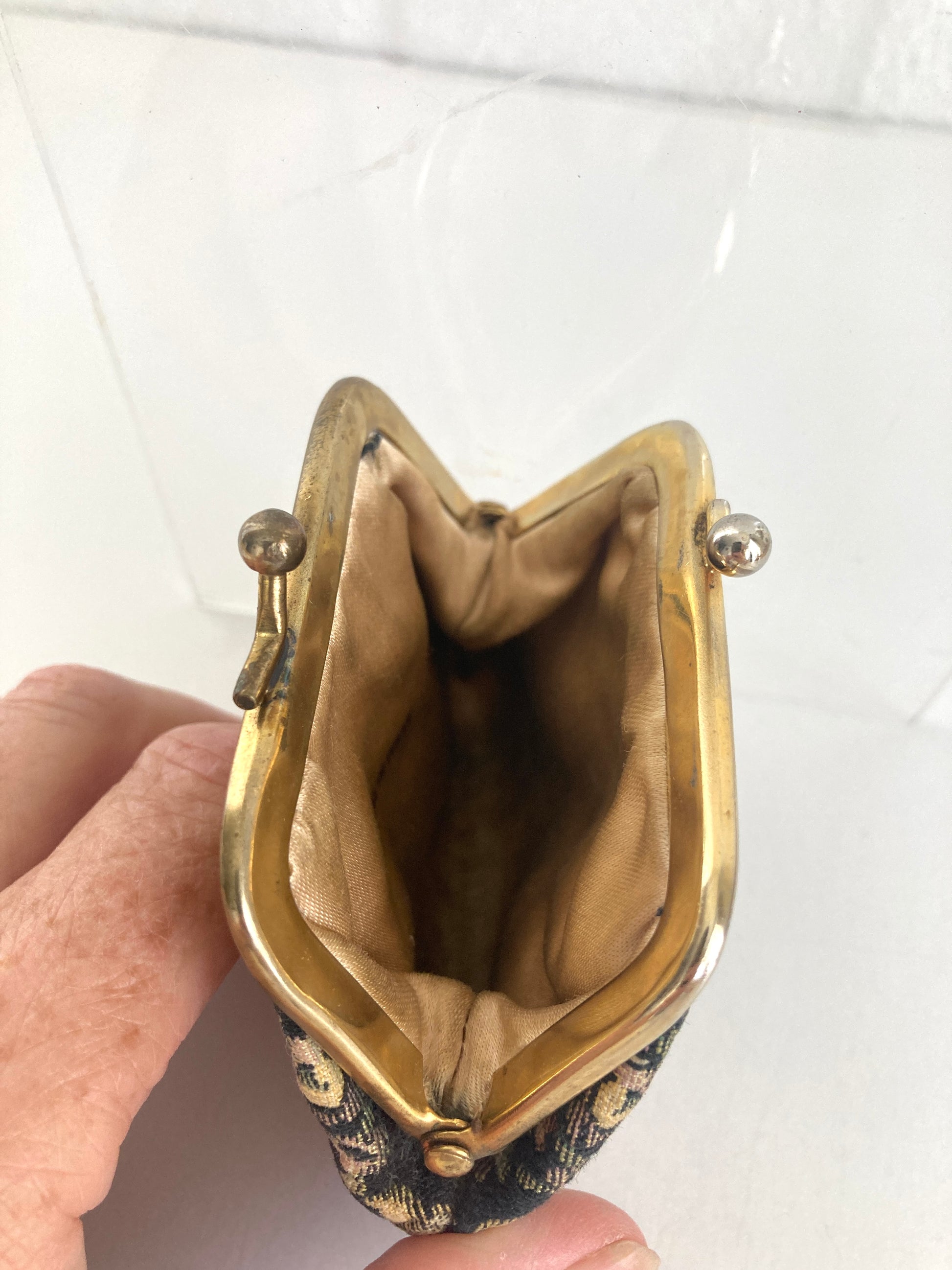 Italian Tapestry Kiss Lock Coin Purse