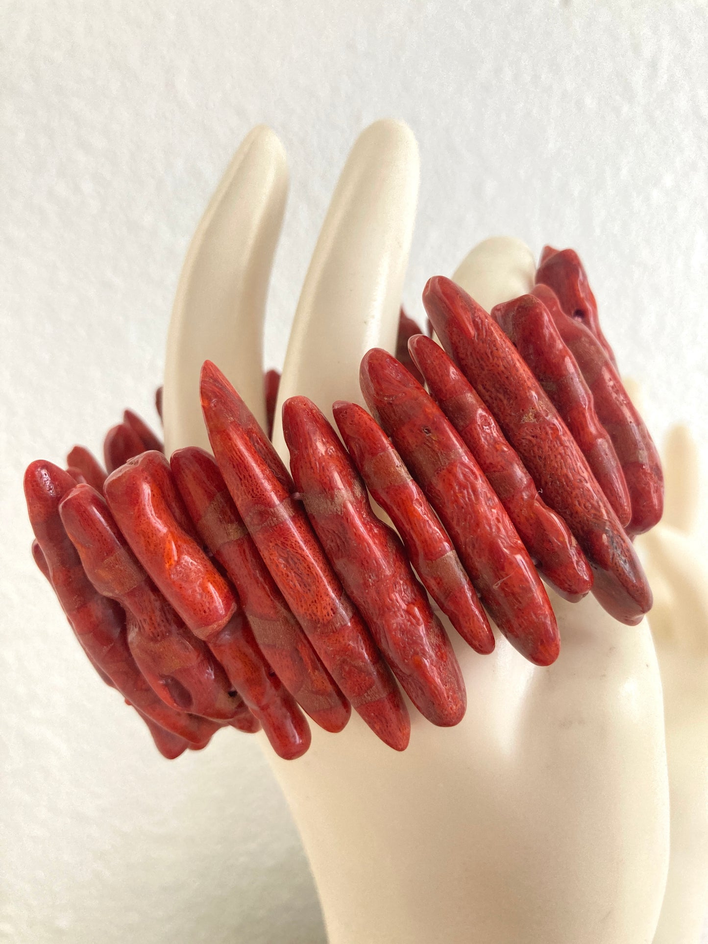 Faux Coral Branch Stretch Bracelet