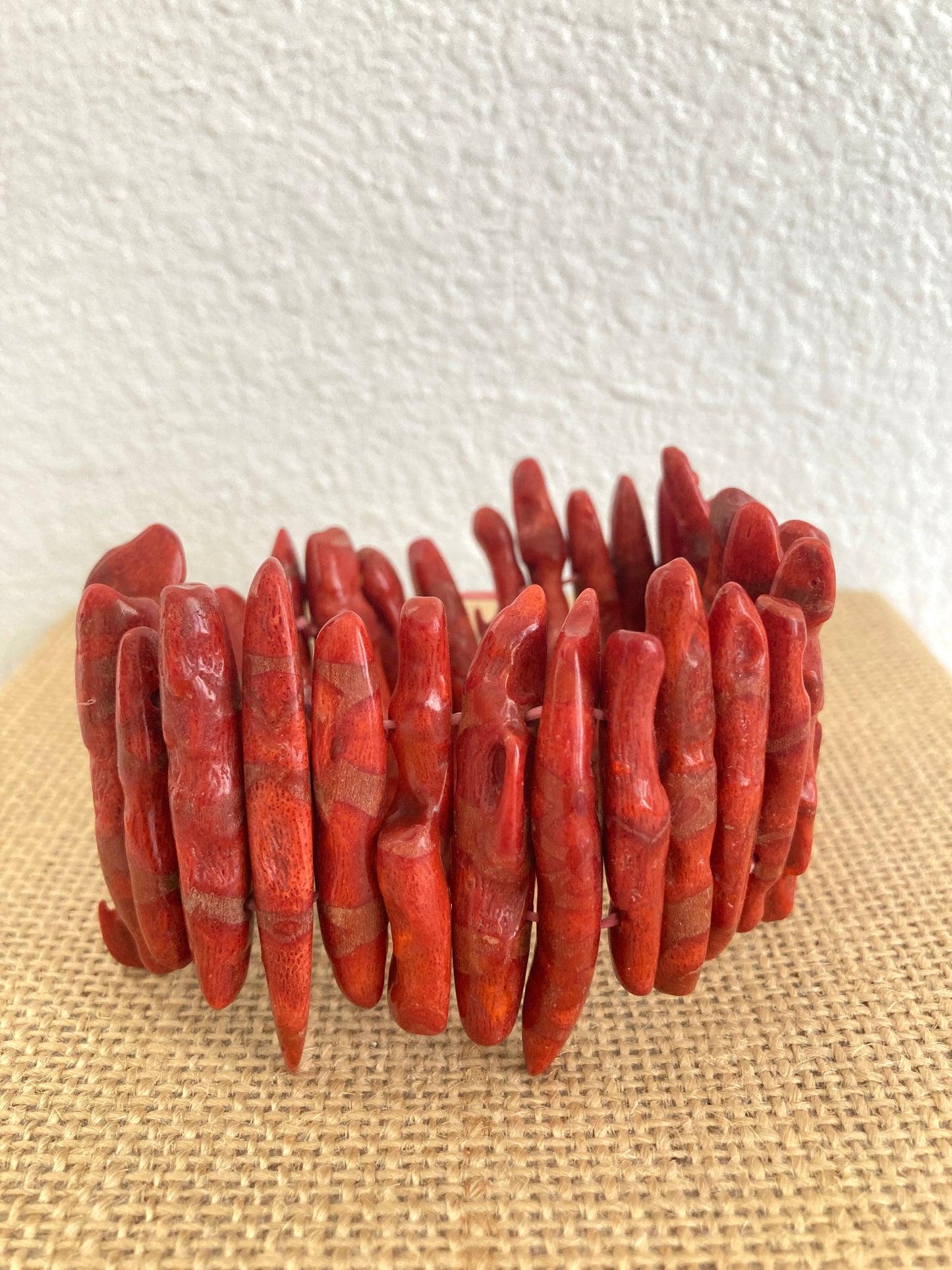Faux Coral Branch Stretch Bracelet