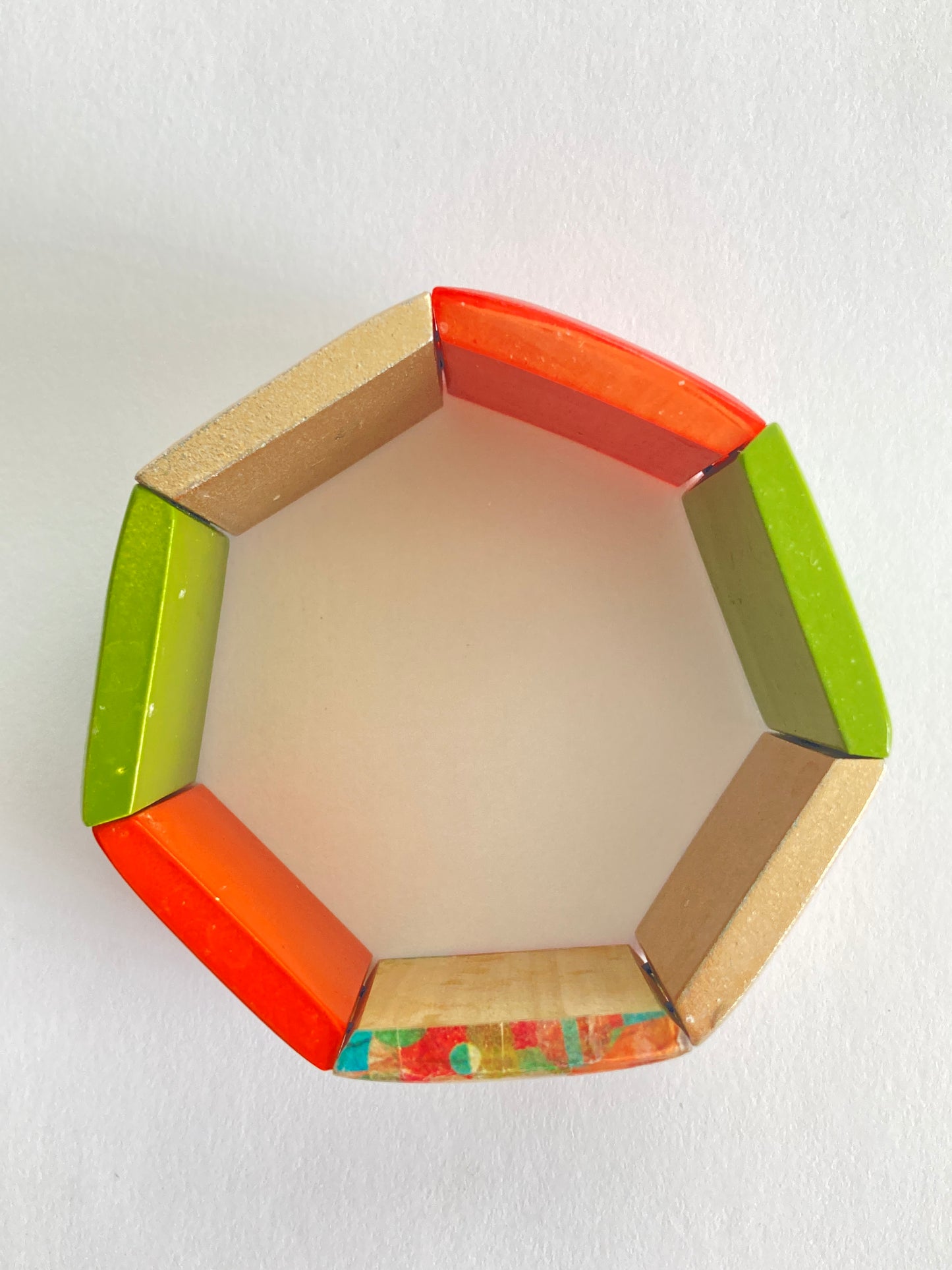 Chunky Colorful Wood Stretch Bracelet