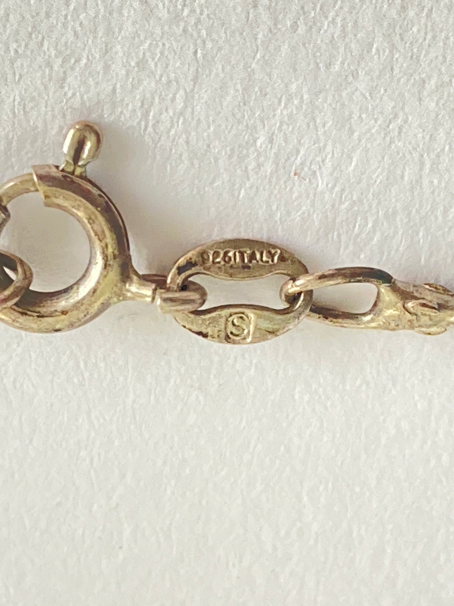Sterling Delicate Chain Bracelet marked Italy