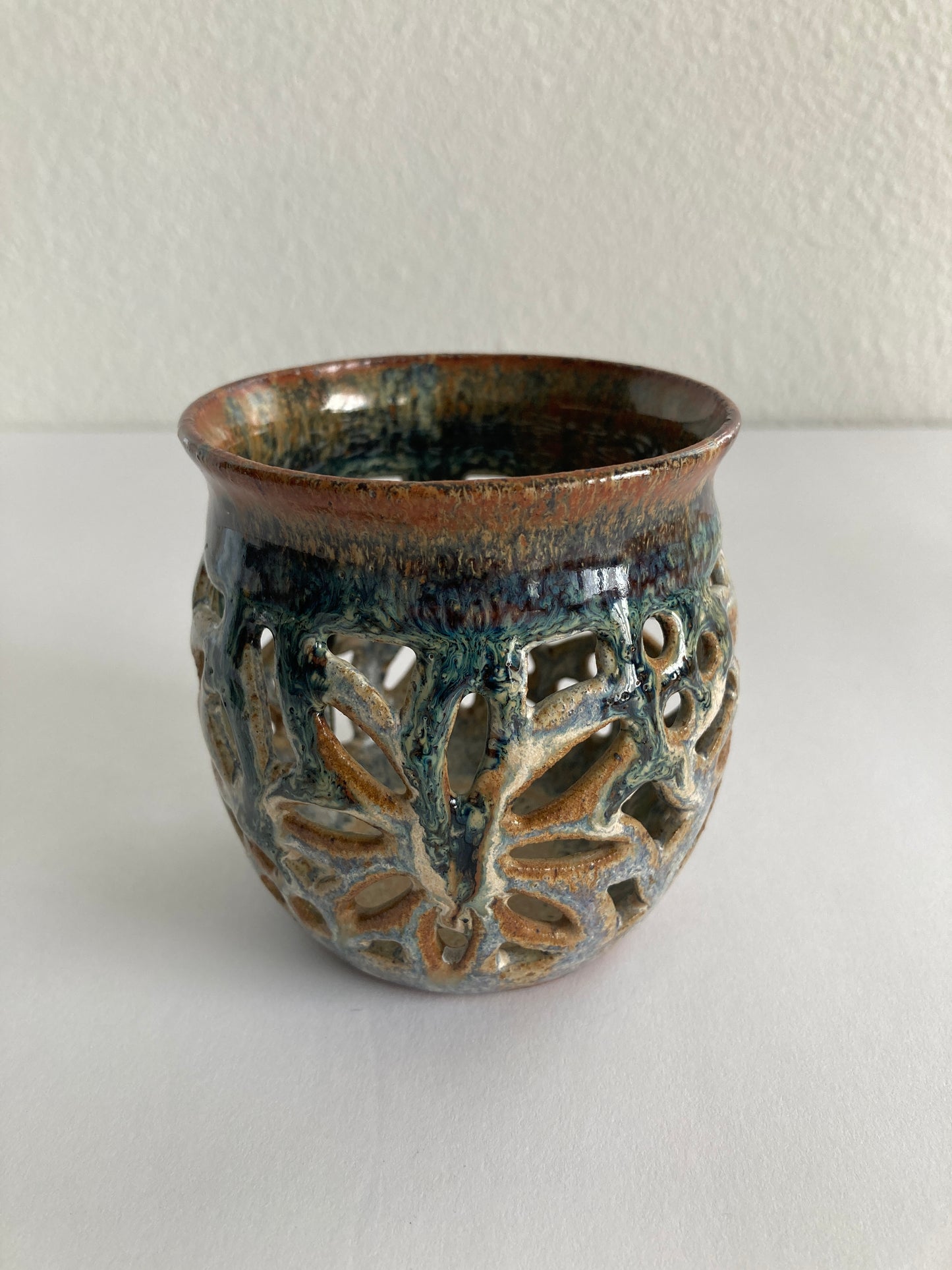 Studio Pottery Tea Light Holder