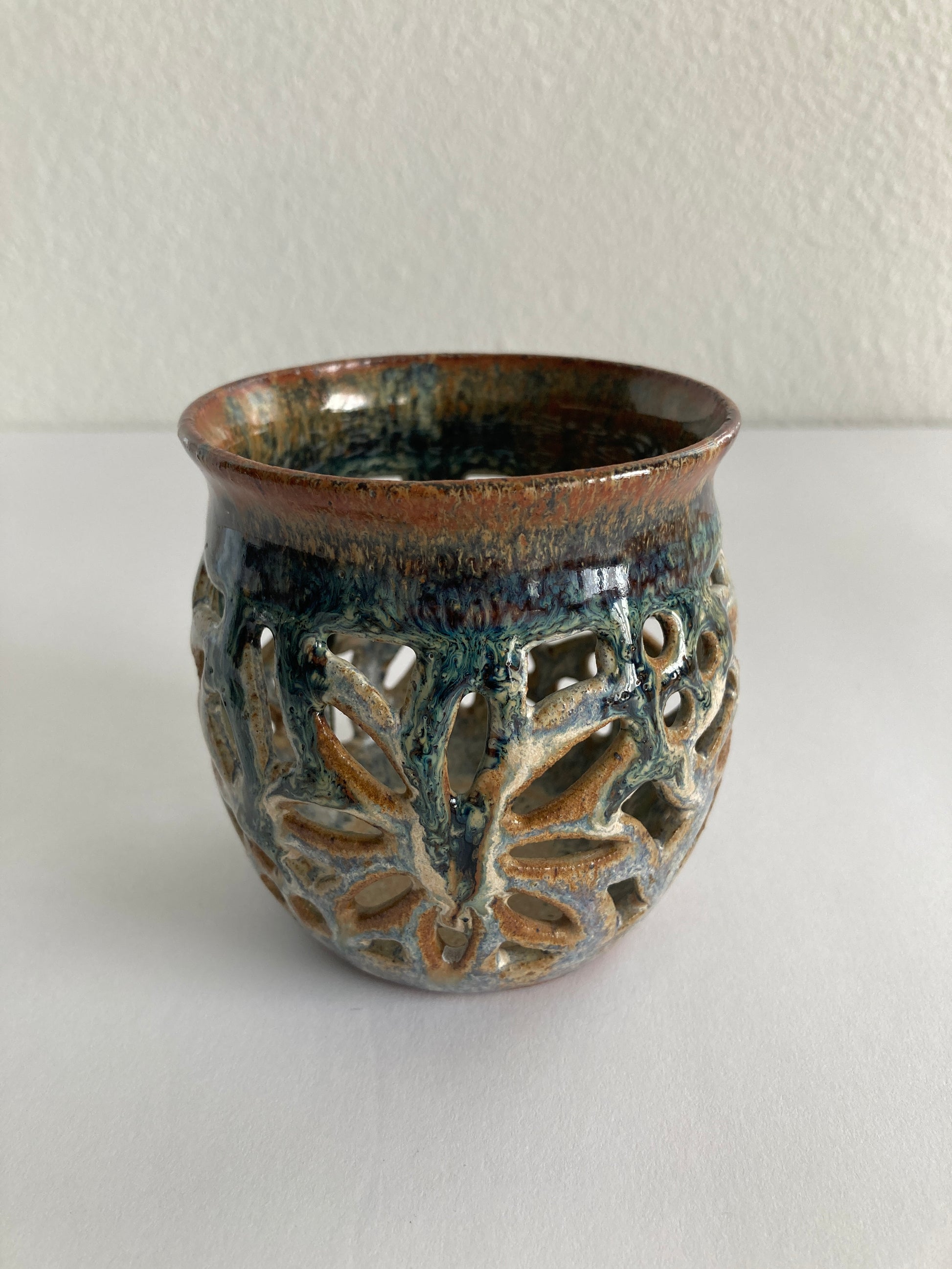Studio Pottery Tea Light Holder