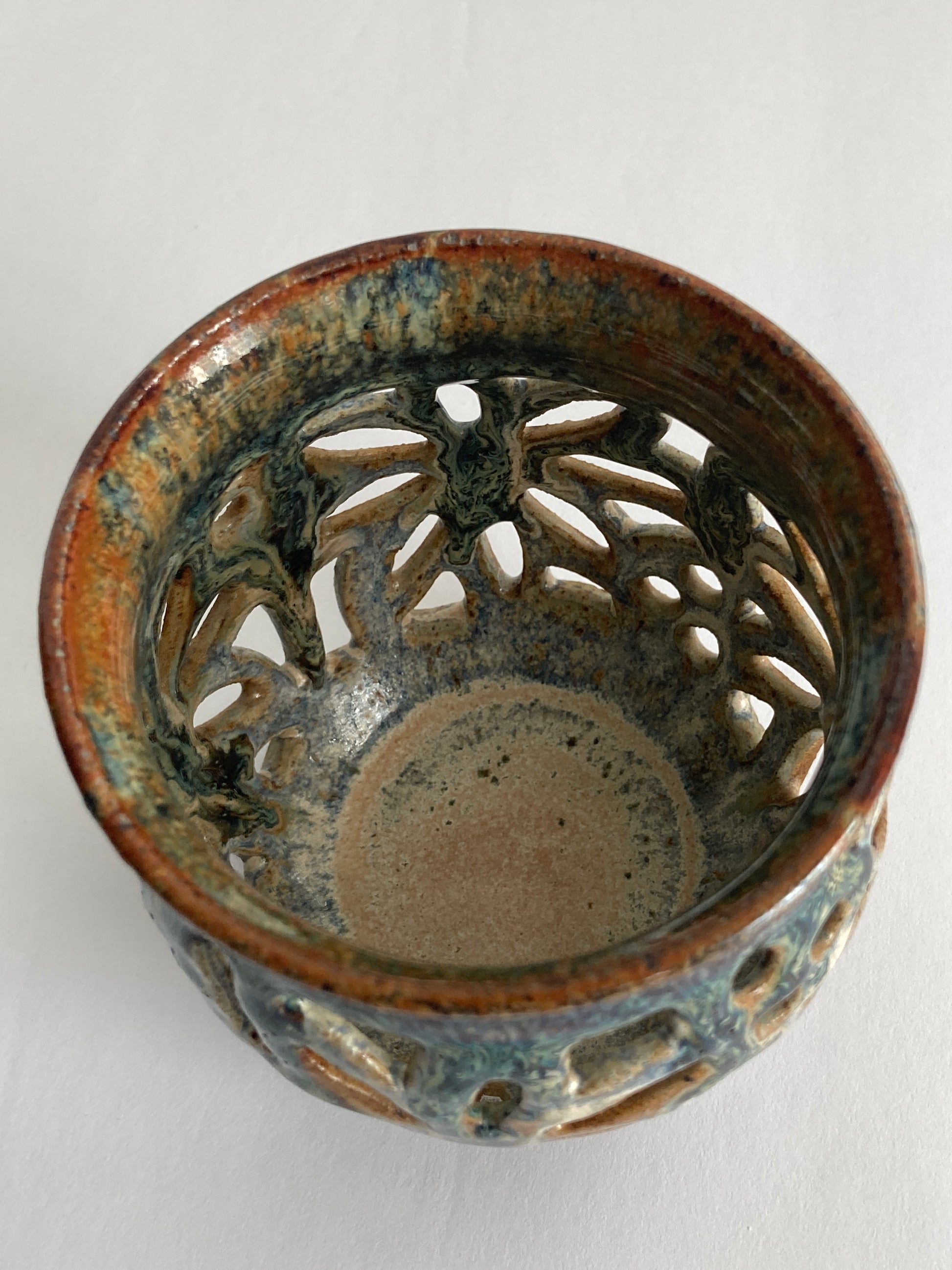 Studio Pottery Tea Light Holder