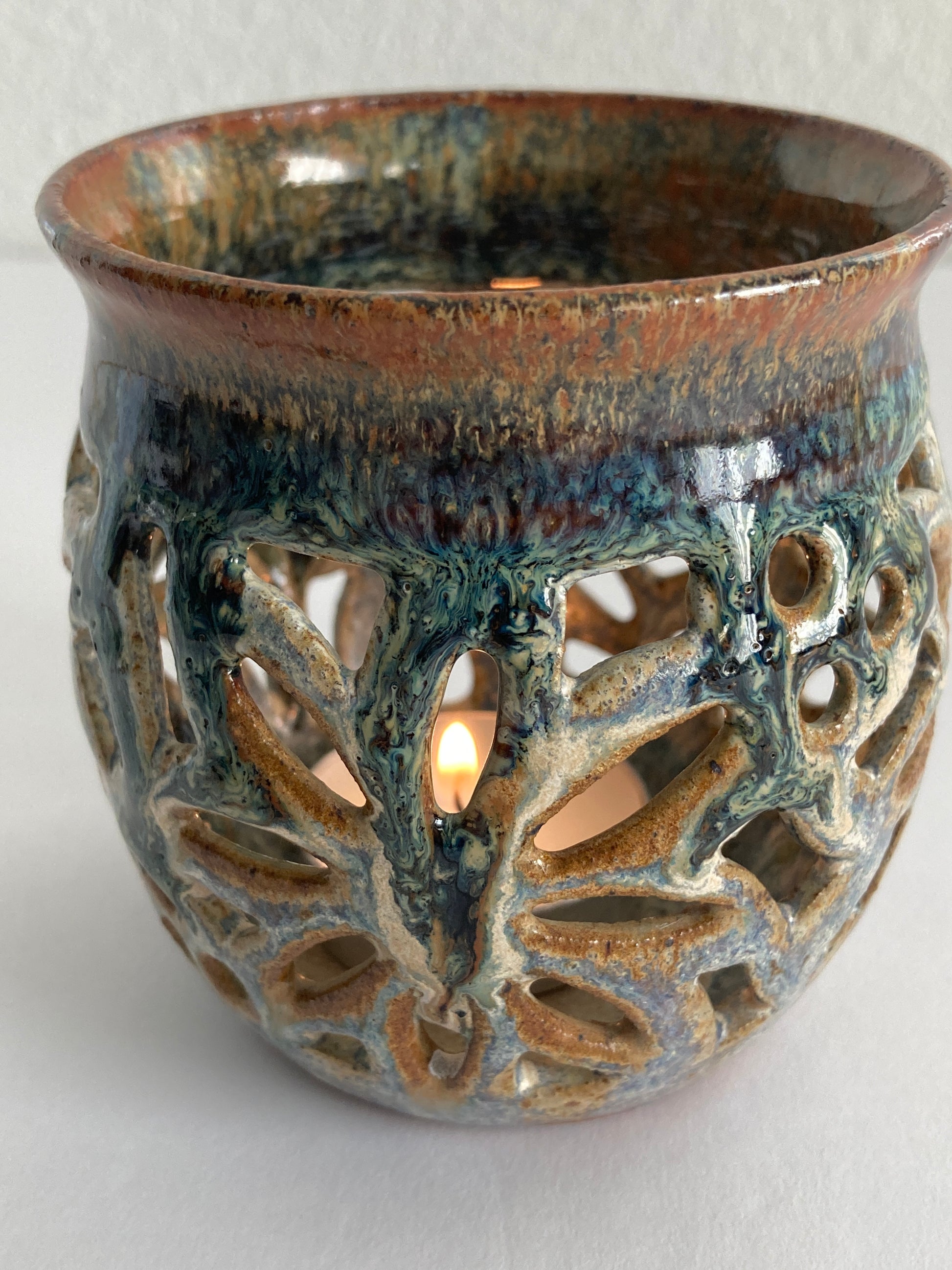 Studio Pottery Tea Light Holder