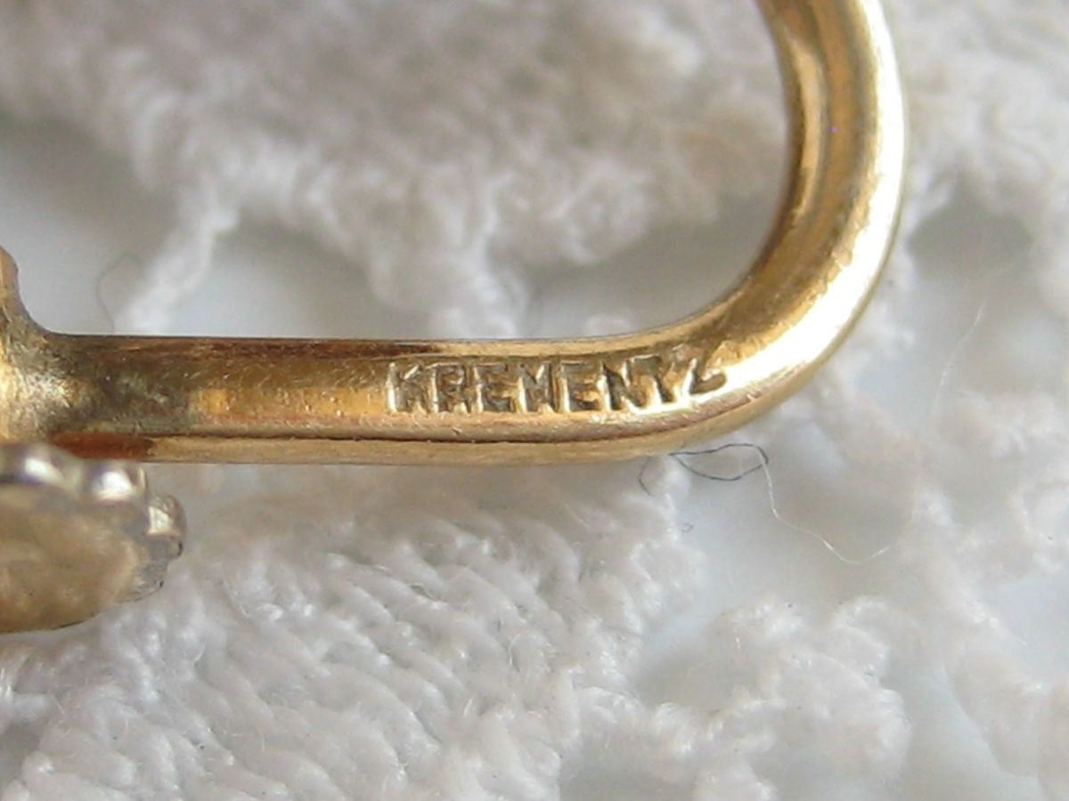 Gold Tone Rose Earrings Krementz