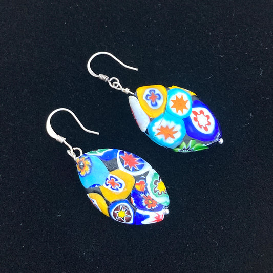 Millefiori Clay Drop Earrings