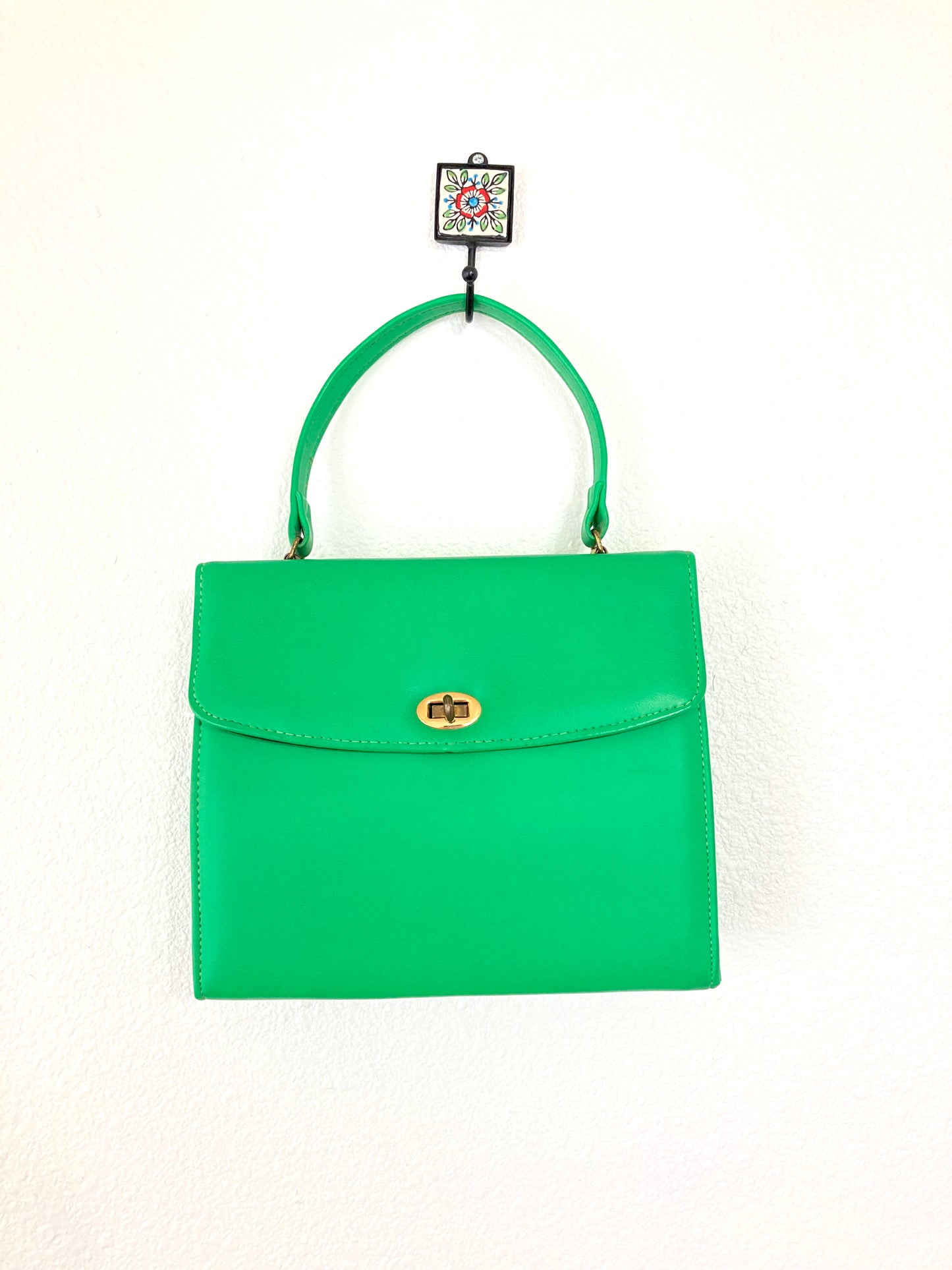 1950s Bright Green Handbag