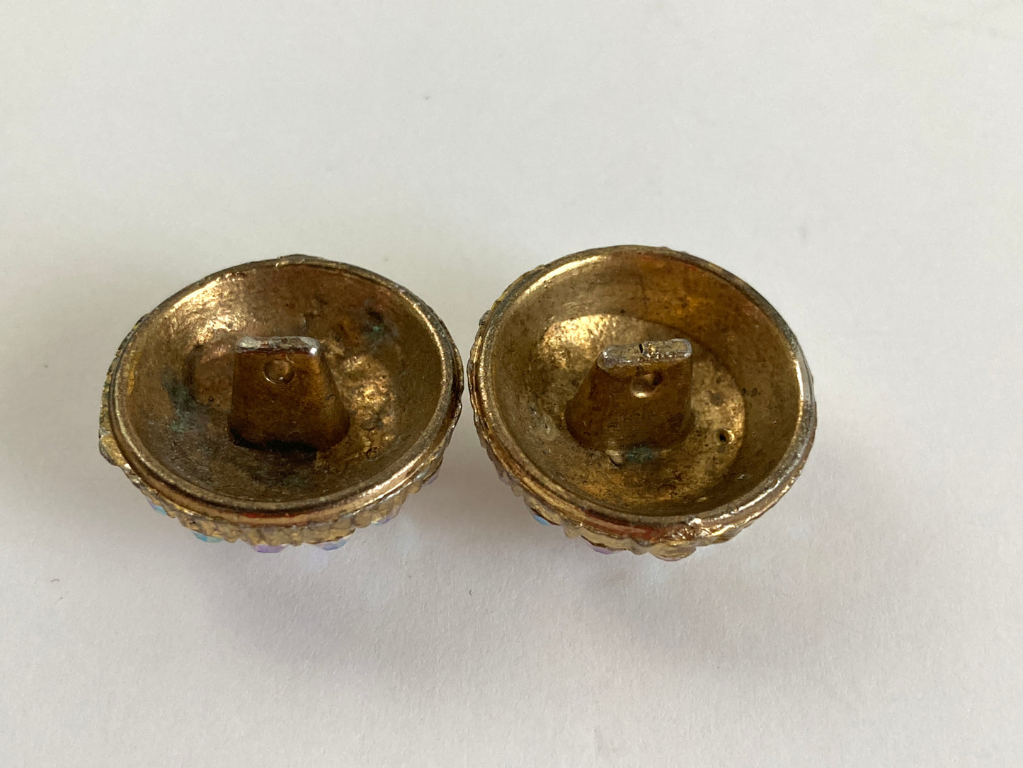 Two Pair of Large Vintage Rhinestone Buttons