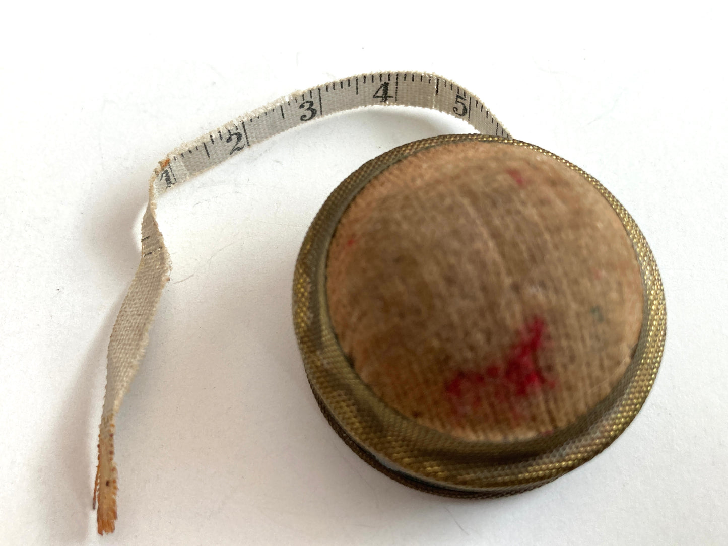 Antique Germany Sewing Tape Measure Pin Cushion Combo