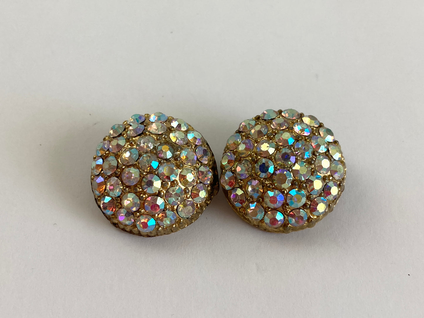 Two Pair of Large Vintage Rhinestone Buttons