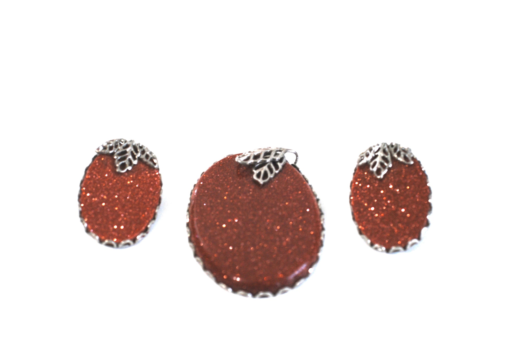 Goldstone Pendant and Earrings Set