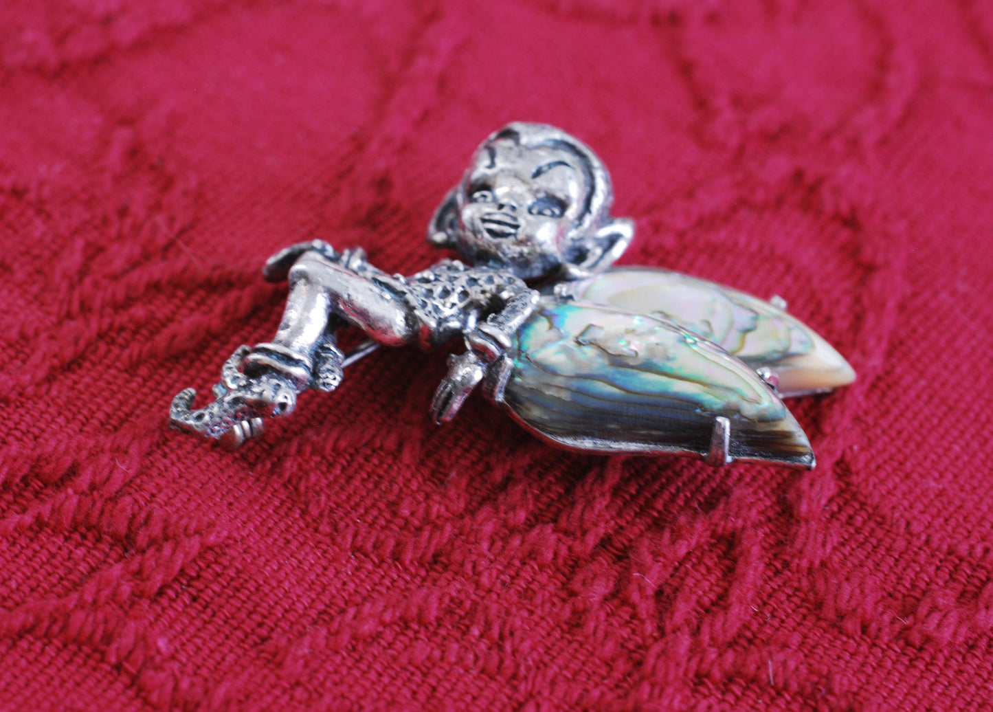 Sterling Silver Pixie Brooch By Cyvra